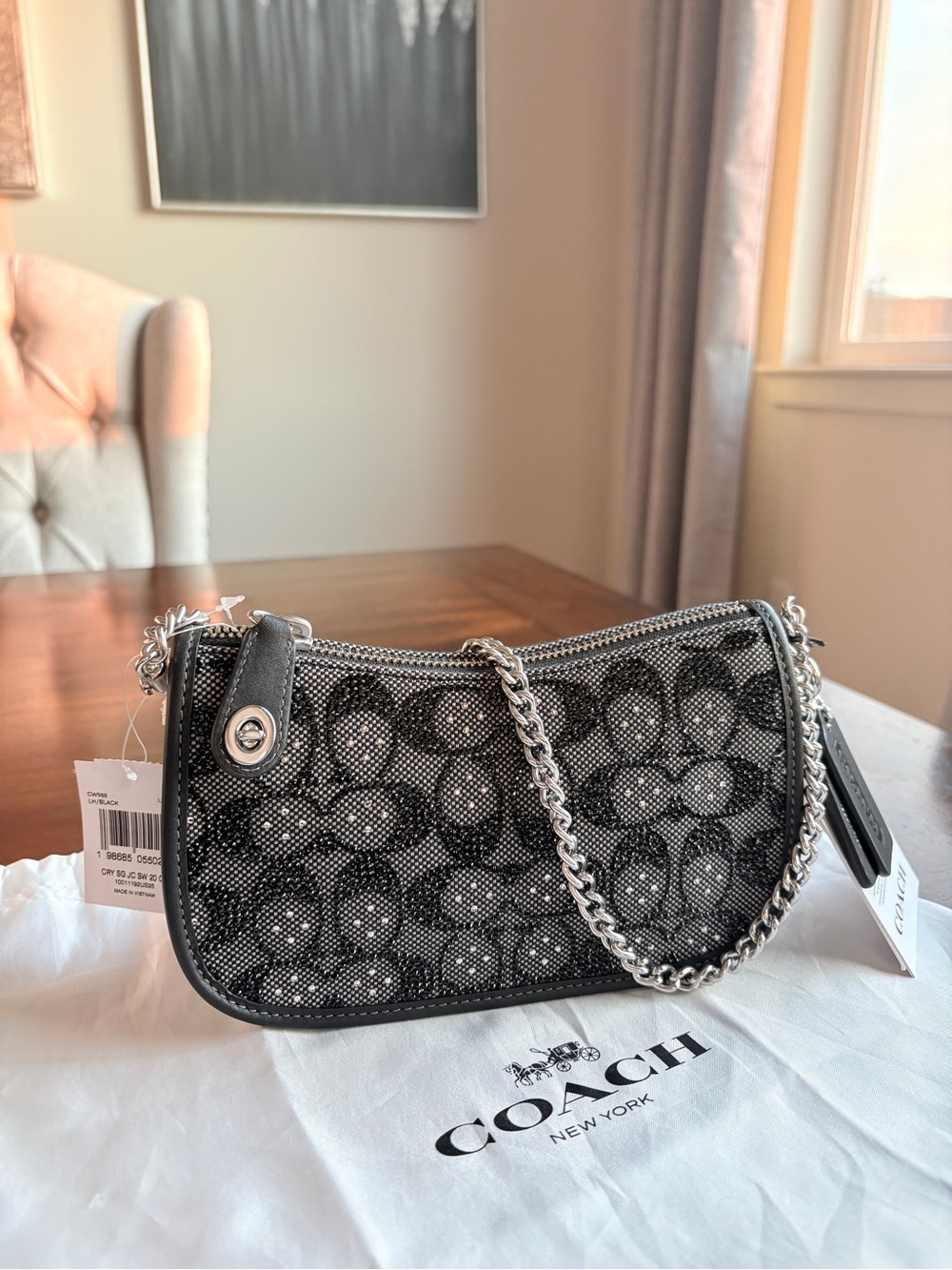 Coach Black Crystal Swinger 20 brand new ❗️